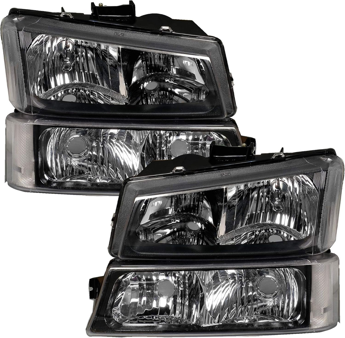 Black Housing Headlight Assembly Pack of 2 W92289