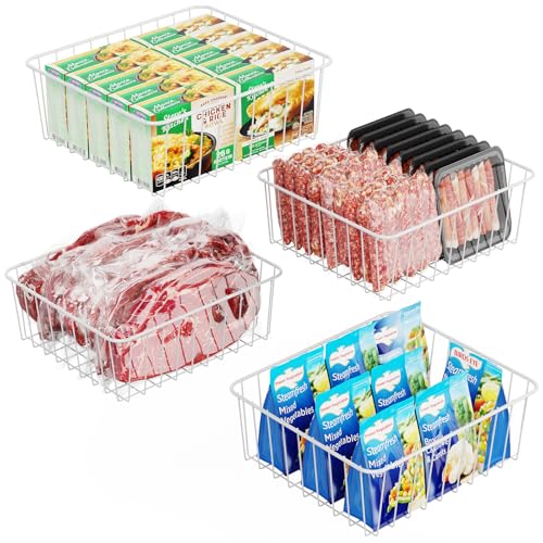 White 4 Pack Small Wire Freezer Baskets I706943