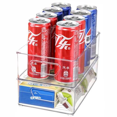 2 Pack Clear Plastic Stackable Storage Bin L220