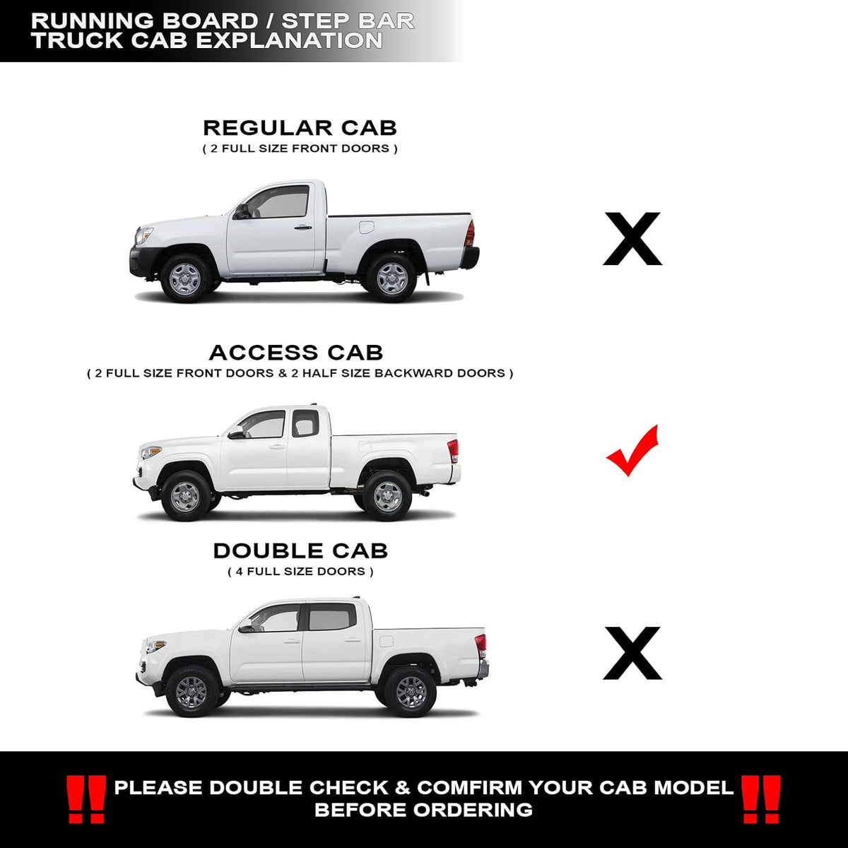 Aluminum Running Boards Matte Black Y76953
