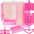 Miniature Doll Clothes Wardrobe Storage Closet F514962