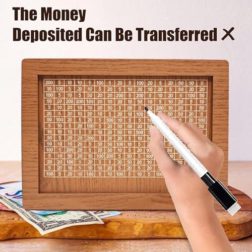 Wooden Money Box with Counter A406