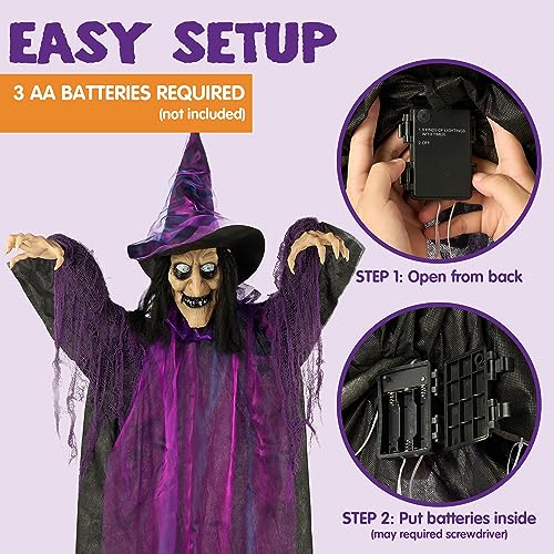 72” Hanging Witch Halloween Decoration H925399
