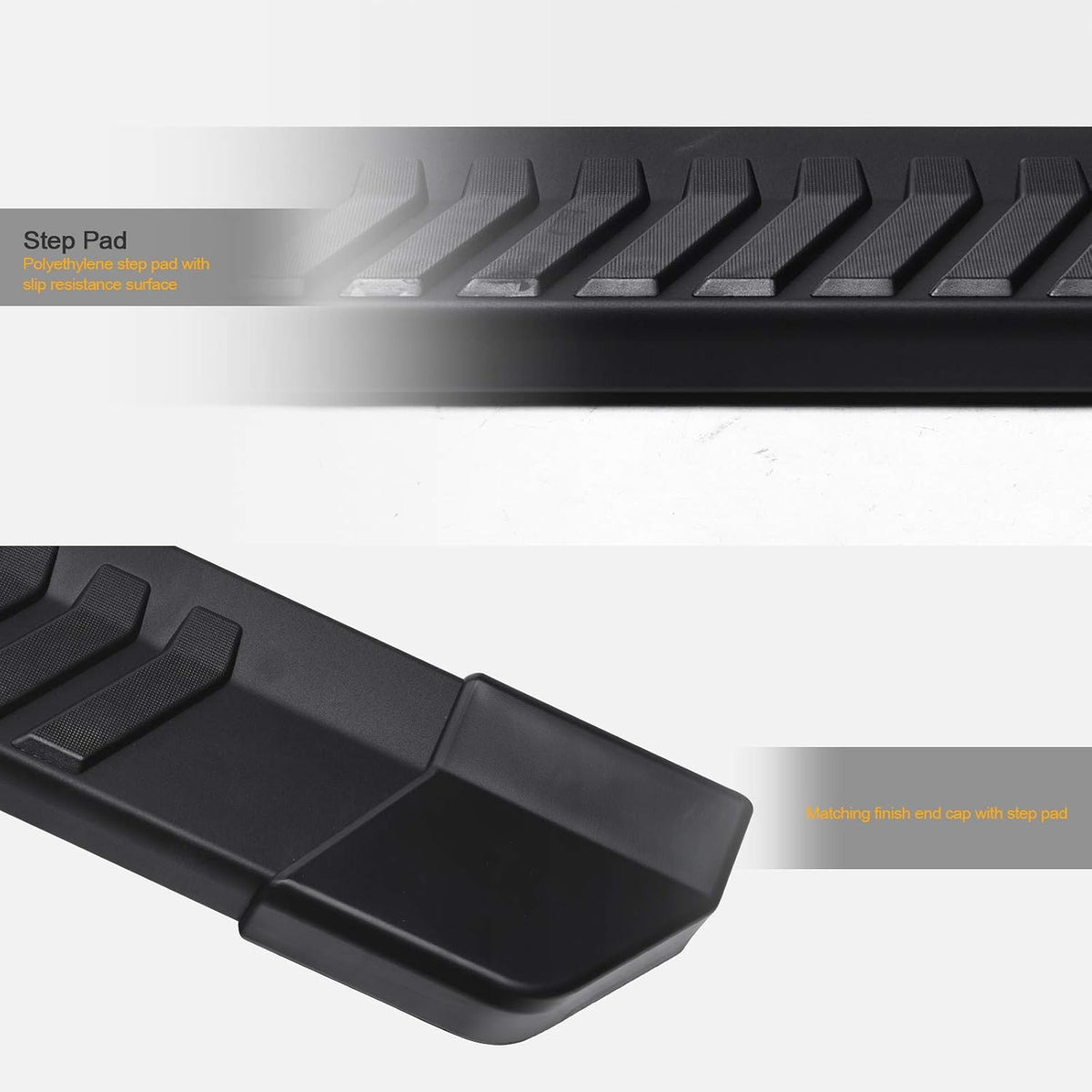 Aluminum Running Boards Matte Black Y76953