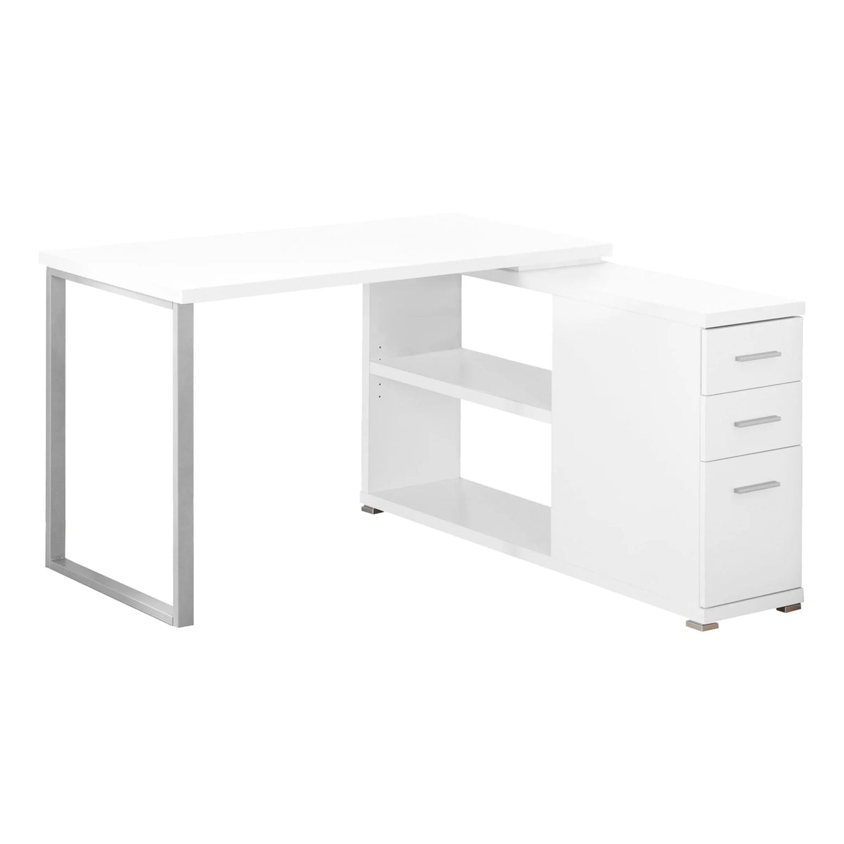 L-Shaped Corner Computer Desk with 3 Drawers L206356