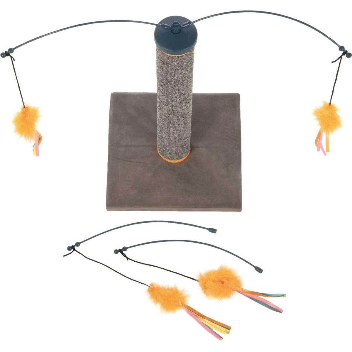Carpet Cat Scratching Post with Spinning Wand W710859