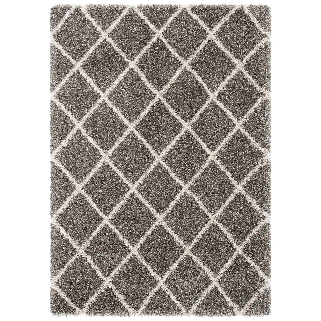 Ivory / Navy Shag Rug Z7079