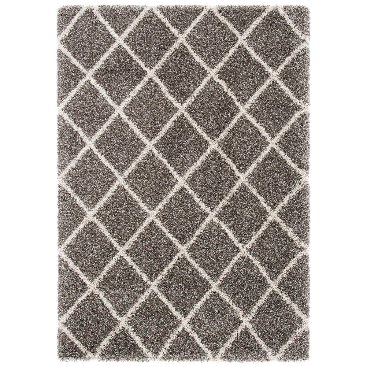 Ivory / Navy Shag Rug Z7079