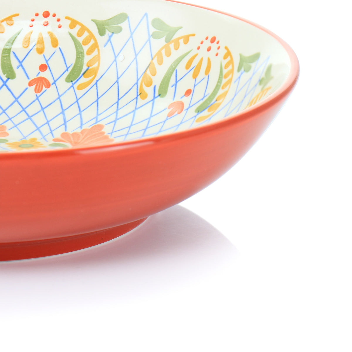 10.5In Stoneware Pasta Bowl in Red X497059