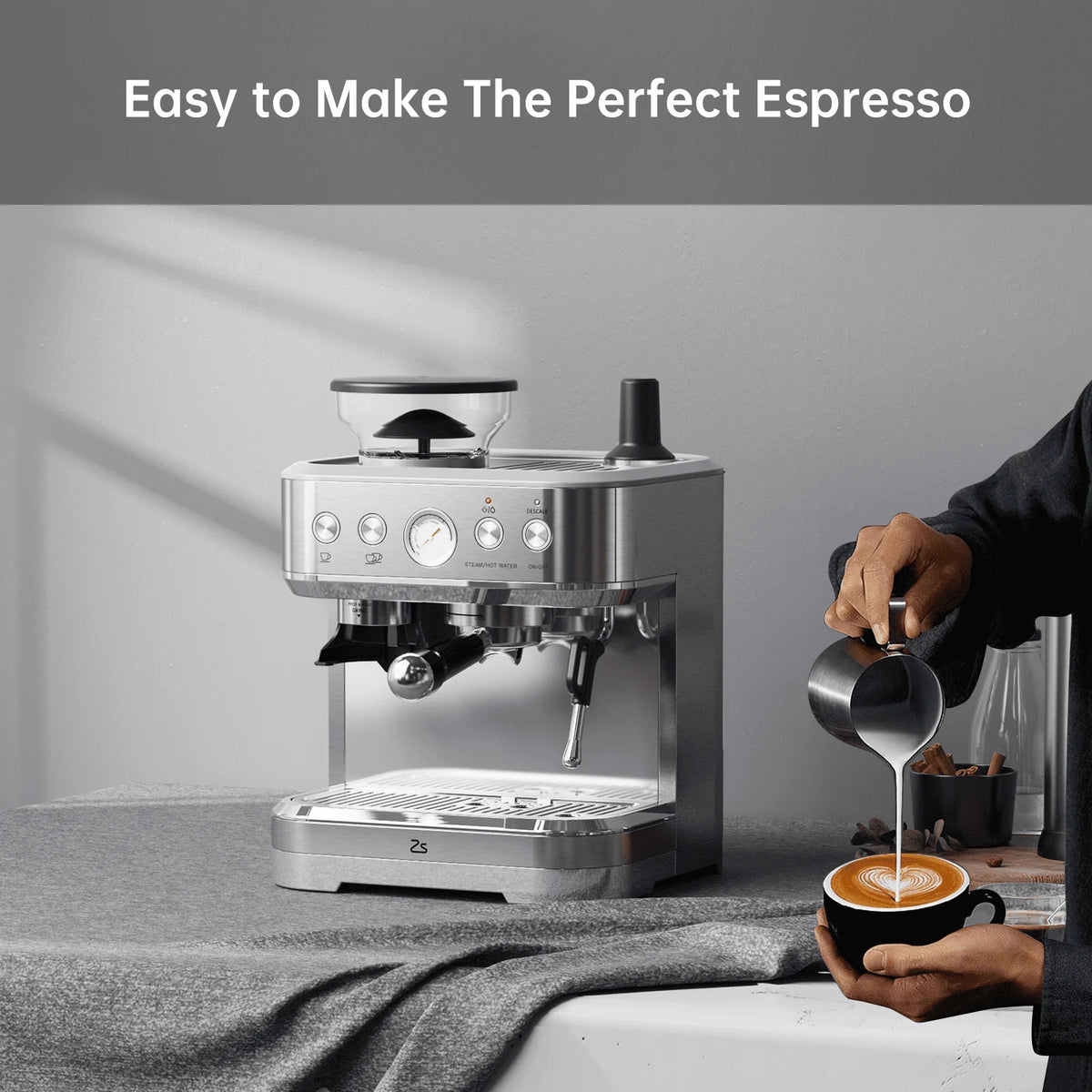 15 Bar Stainless Steel Espresso Machine E759