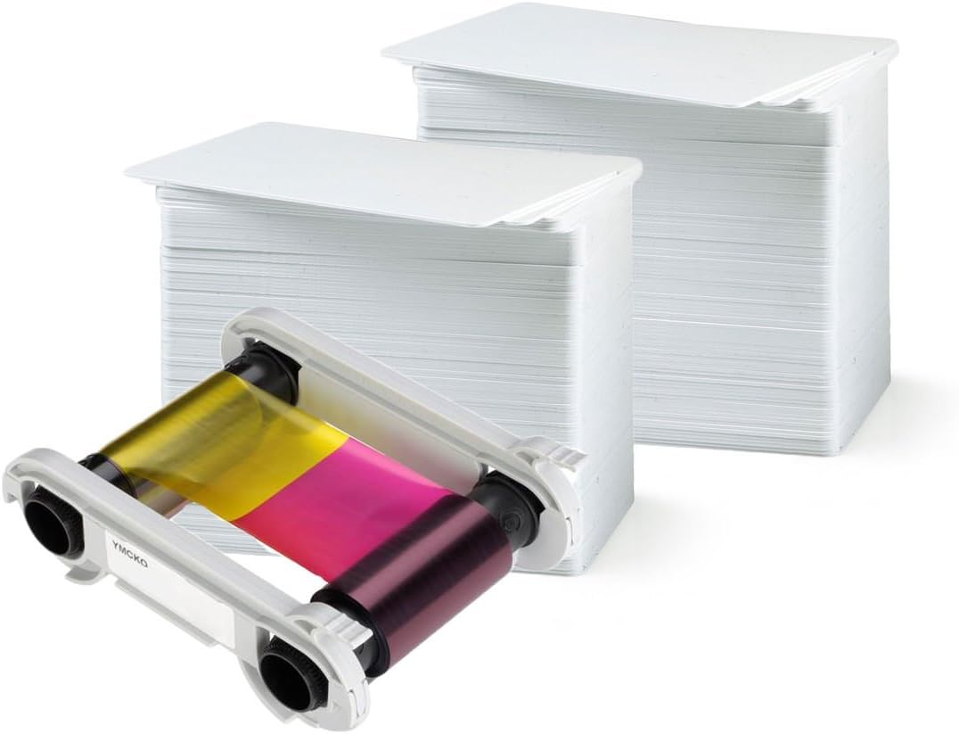 300 Prints YMCKO Color Ribbon with PVC Cards O258