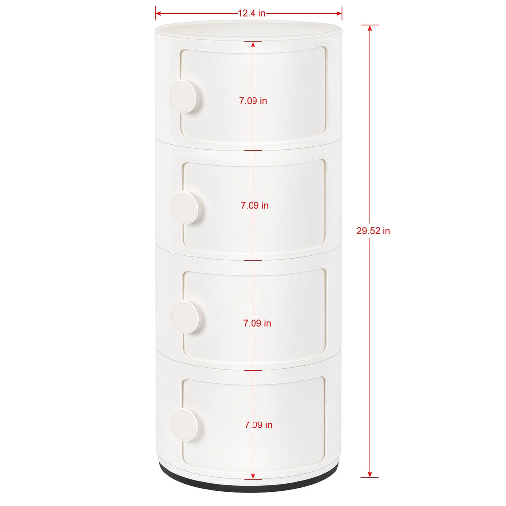 Beige 4 Tier Stackable Storage Organizer A3771