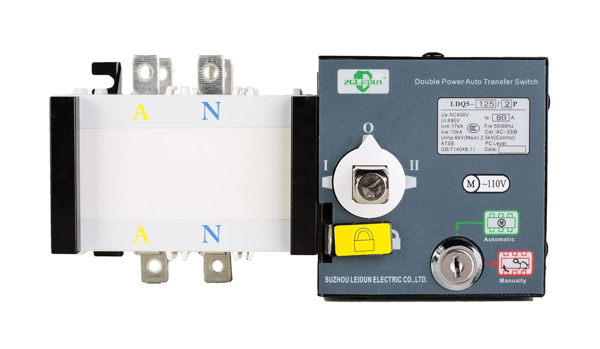 2 Pole 125A Automatic Transfer Switch Pack of 2 T39757
