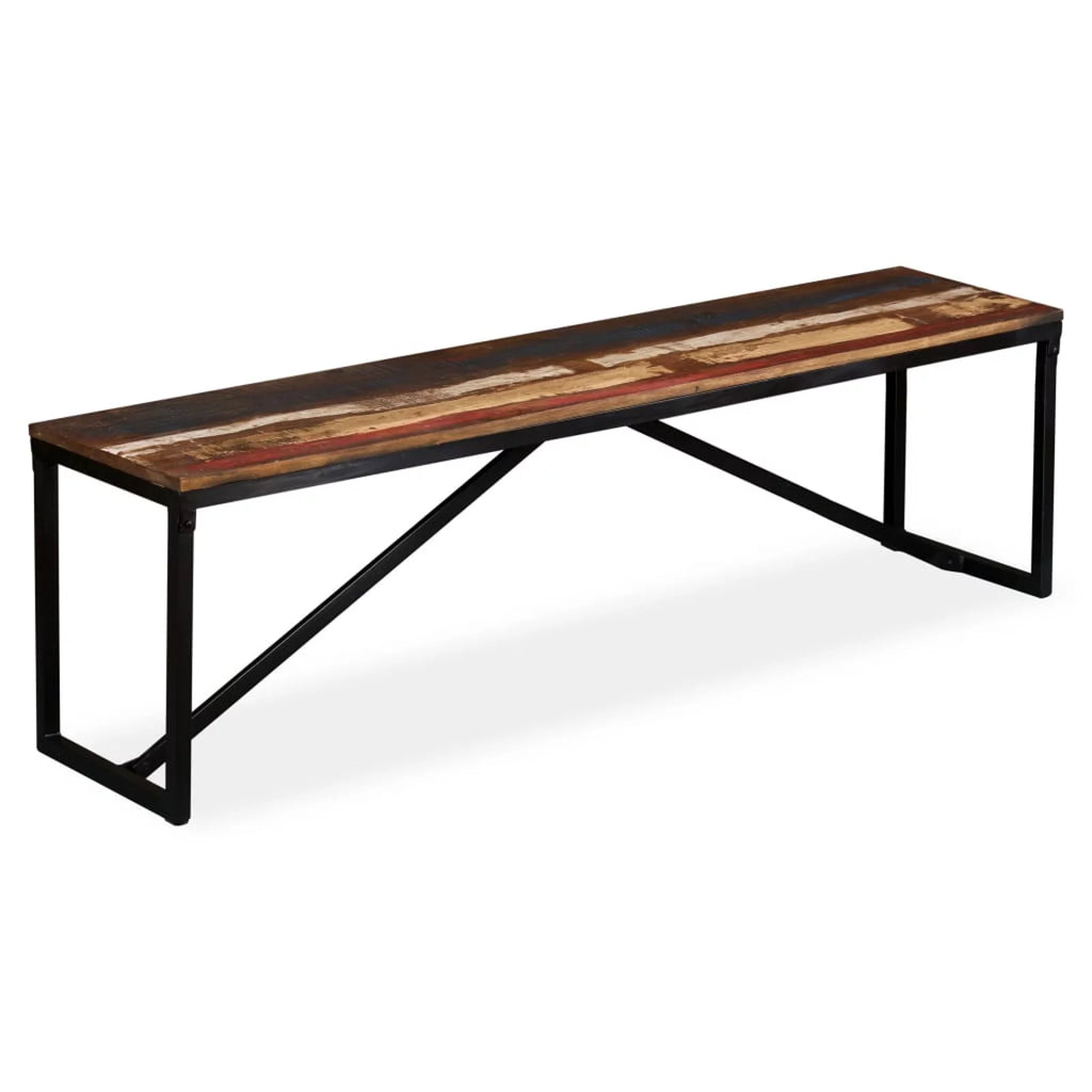 Solid Reclaimed Wood Bench J529891