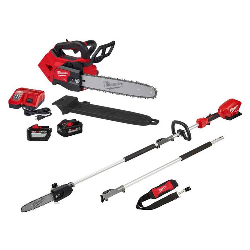 14 in. Cordless Chainsaw Kit with Pole Saw, Battery, Charger J690
