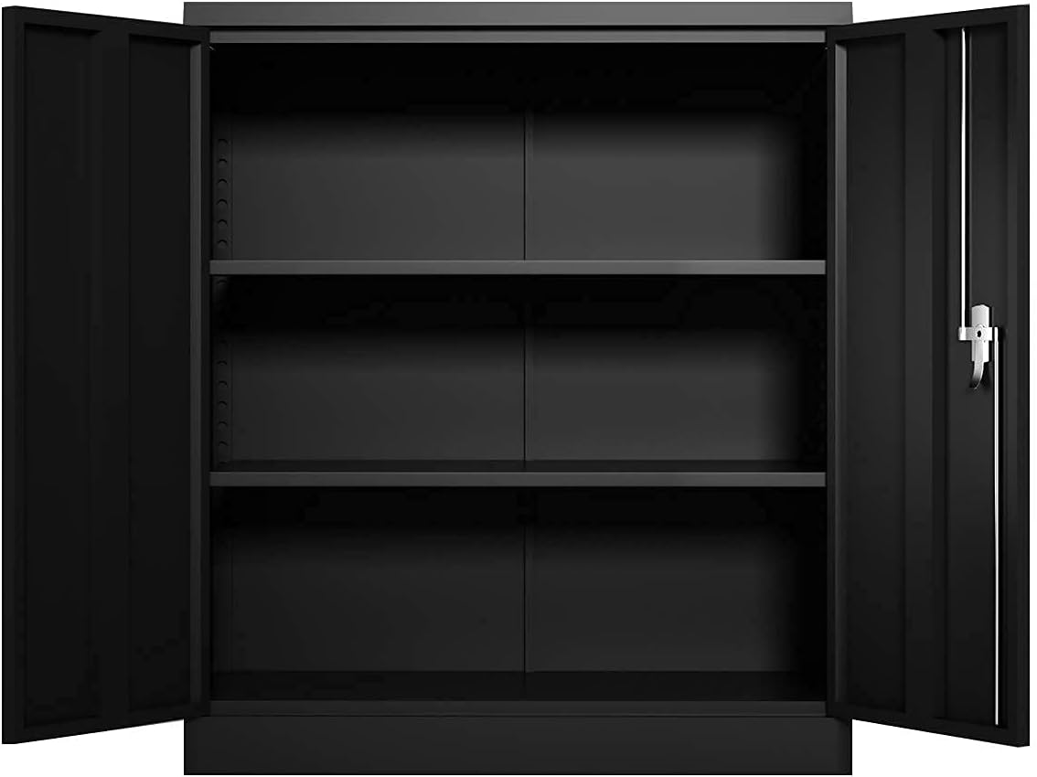 Metal Storage Cabinet with 2 Doors and 5 Shelves F997
