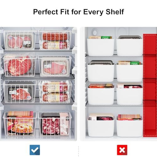 White 4 Pack Small Wire Freezer Baskets I706943