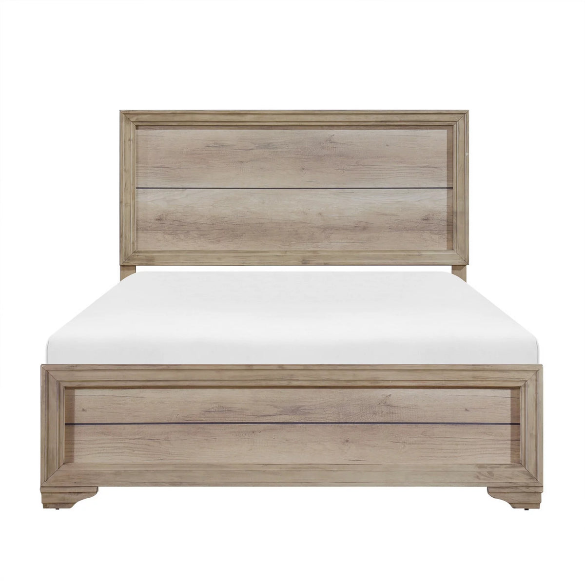 Queen Bed with Wood Panel Headboard M593