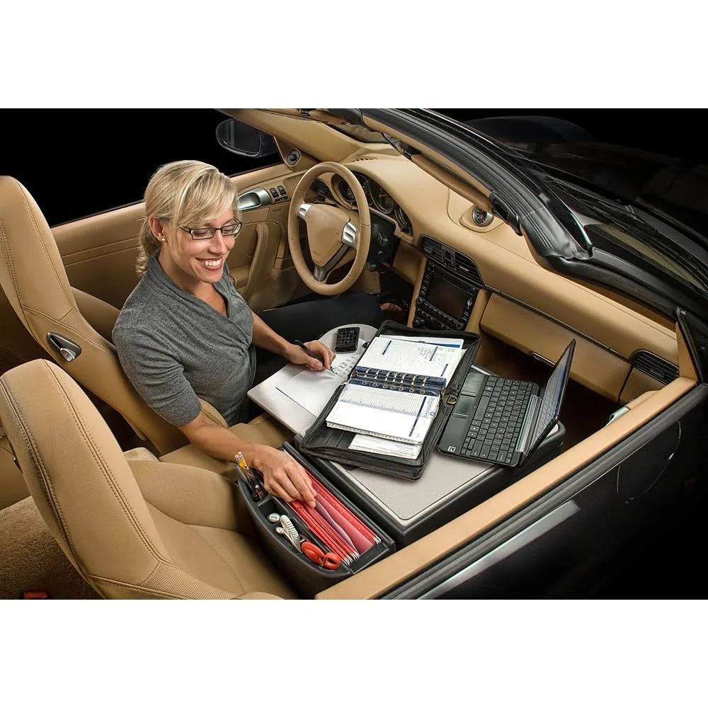 Grey Car Desk with Built-in Power Inverter R7342