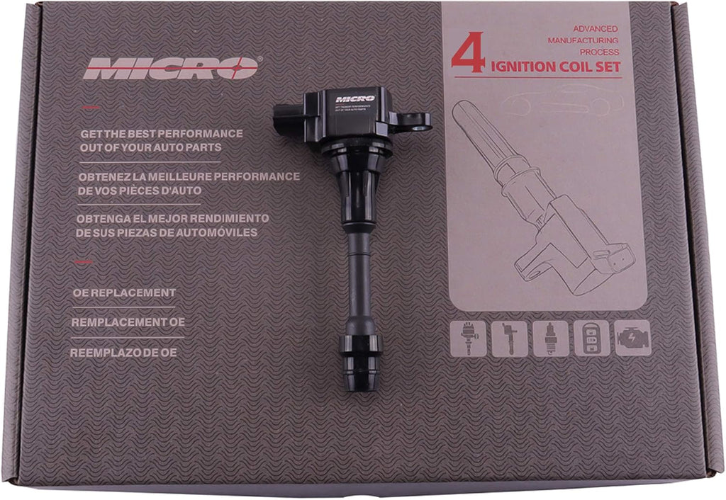 Ignition Coil compatible with 2002-2008 Nissan Altima Sentra X-Trail 2.5L Pack of 4 G498021