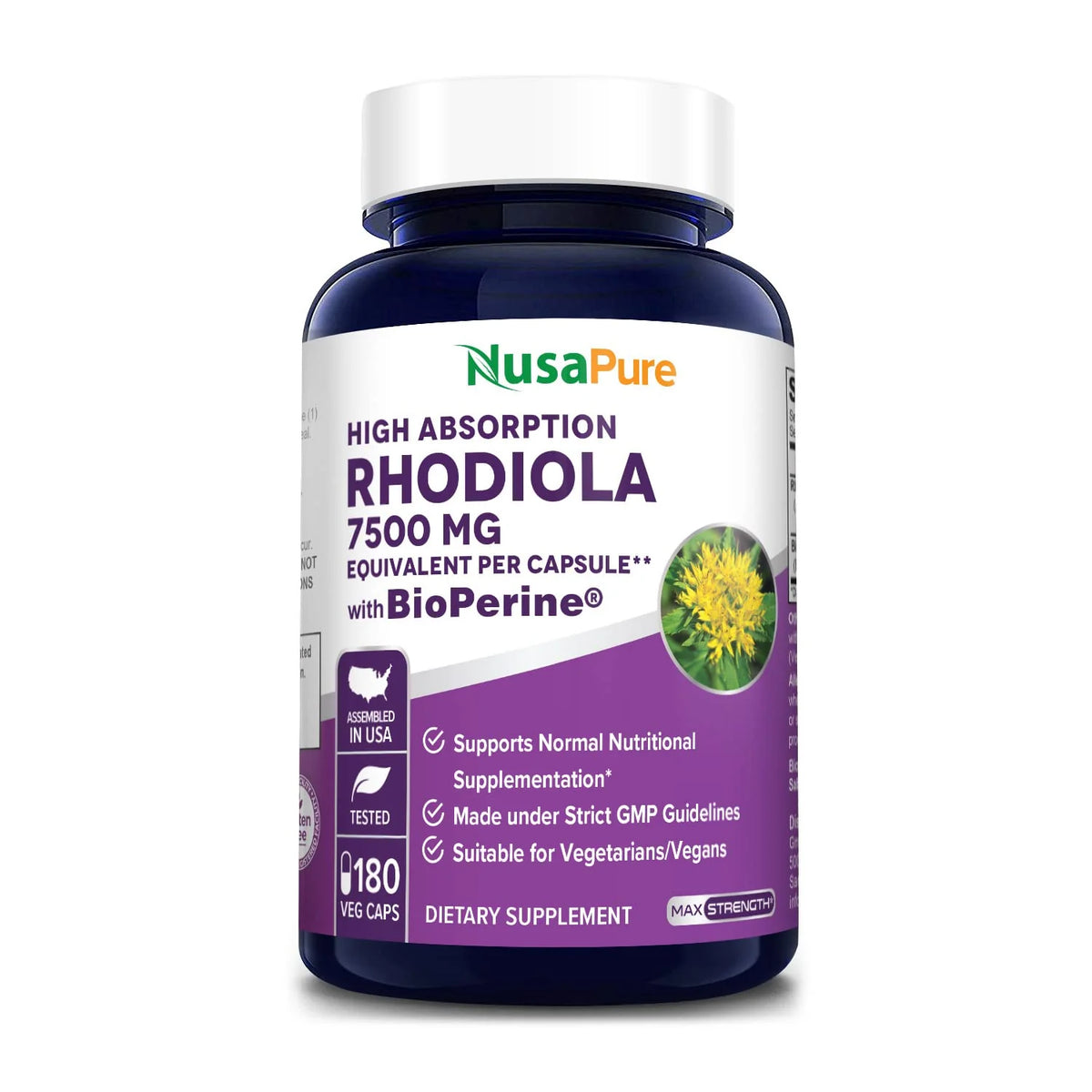Rhodiola Rosea 7,500mg 180 Veggie Capsules F11539