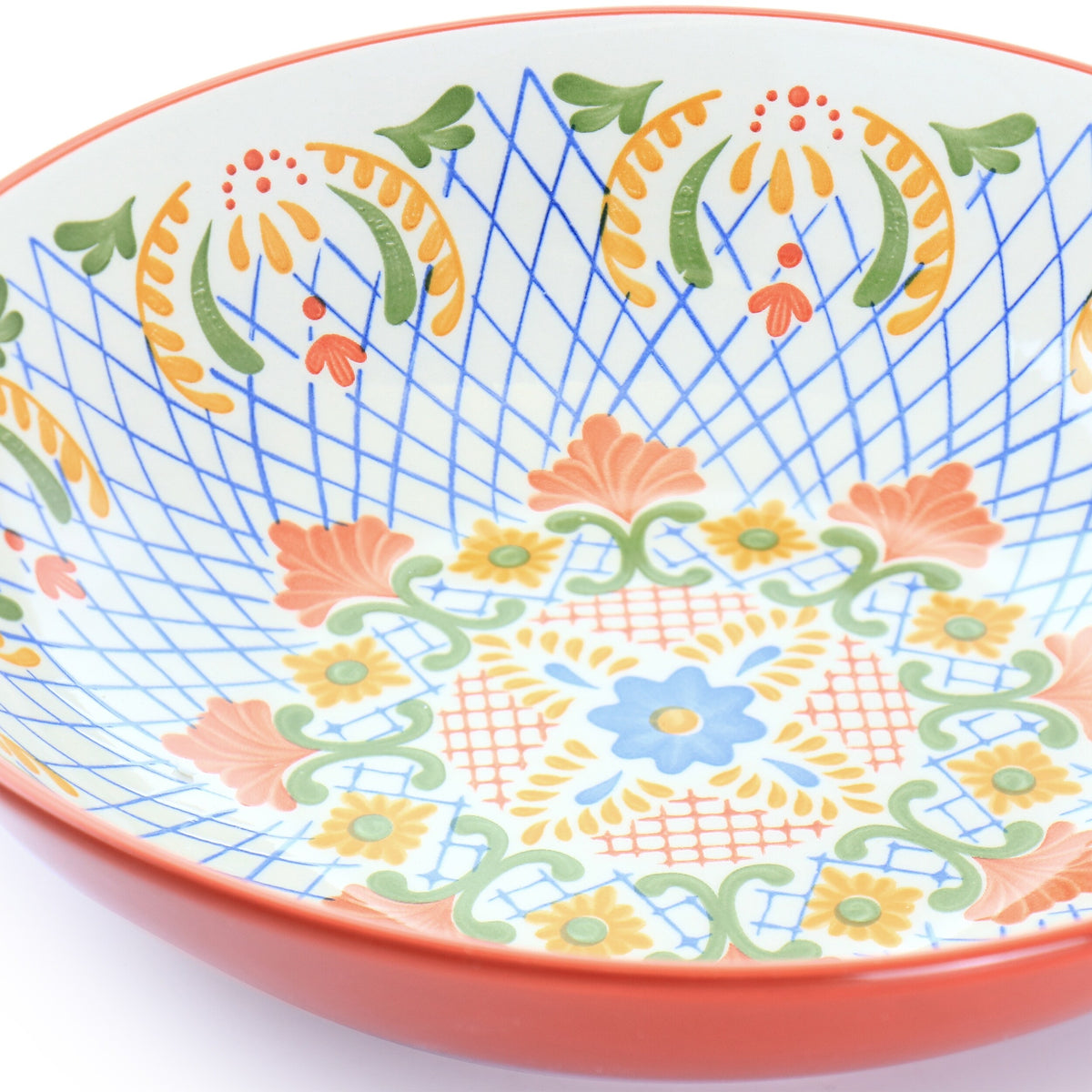 10.5In Stoneware Pasta Bowl in Red X497059