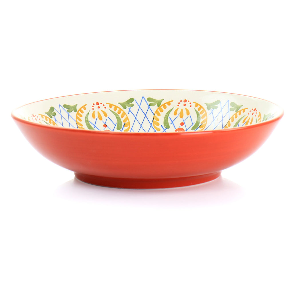 10.5In Stoneware Pasta Bowl in Red X497059
