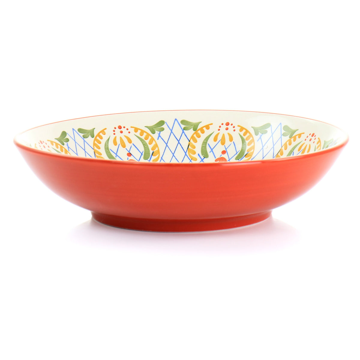 10.5In Stoneware Pasta Bowl in Red X497059