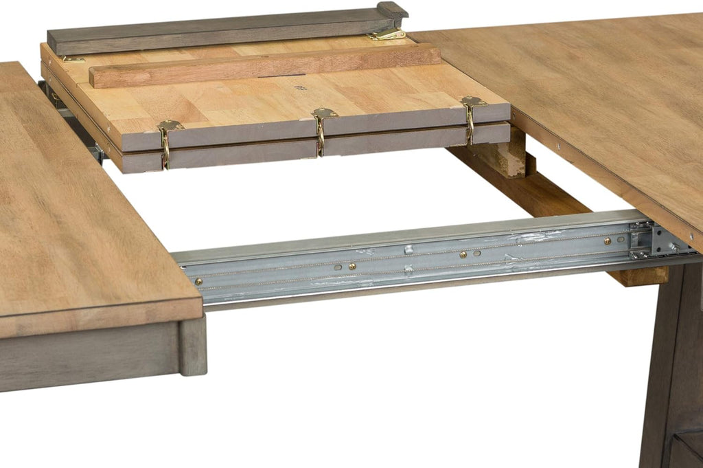 Gray 7 Piece Trestle Table Set O809150