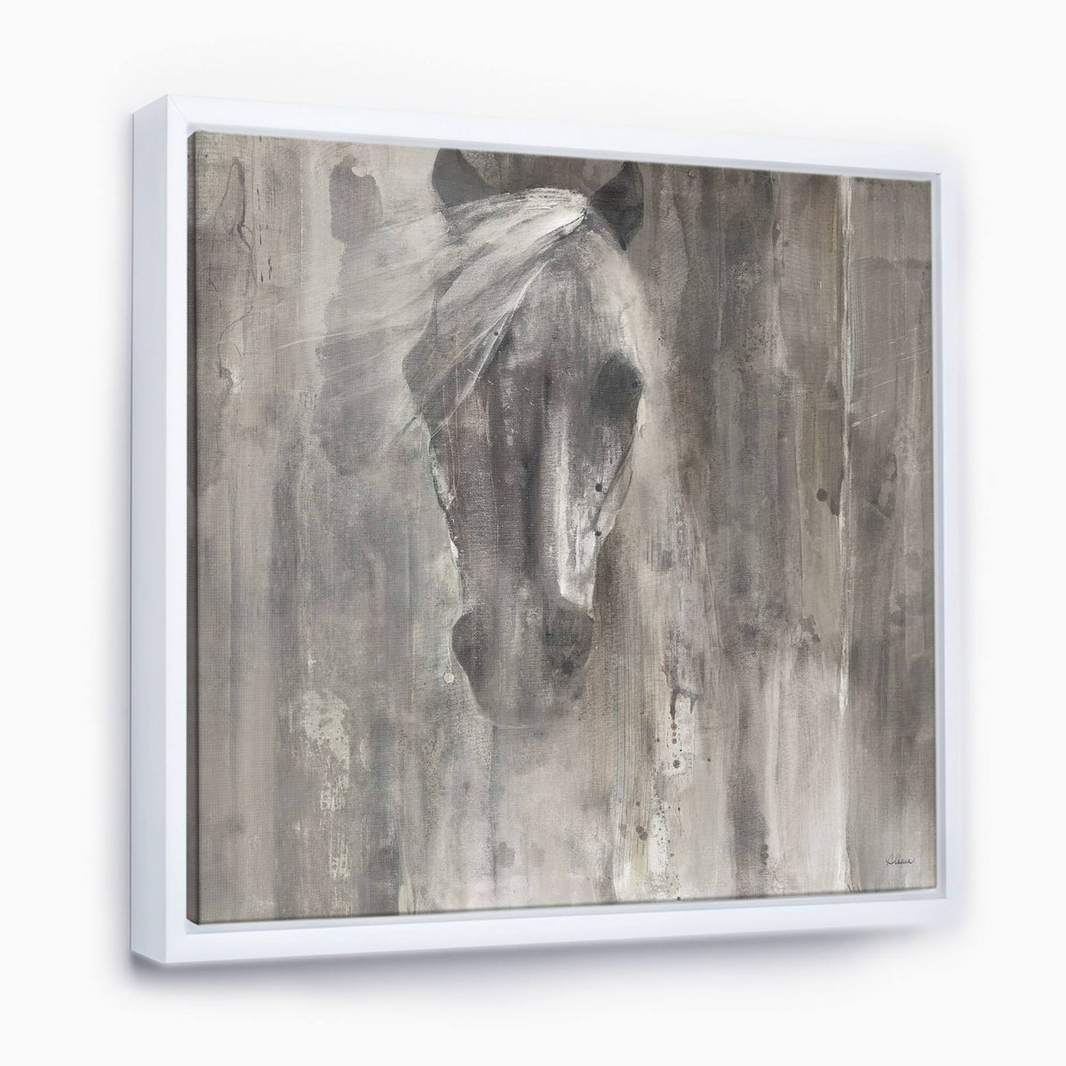 White Framed Canvas Y9544