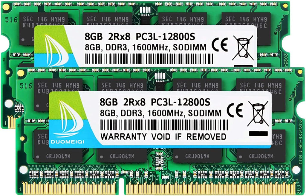 16GB (2 x 8GB) DDR3L / DDR3 1600MHz SODIMM RAM Laptop Memory Module Pack of 2 C390286