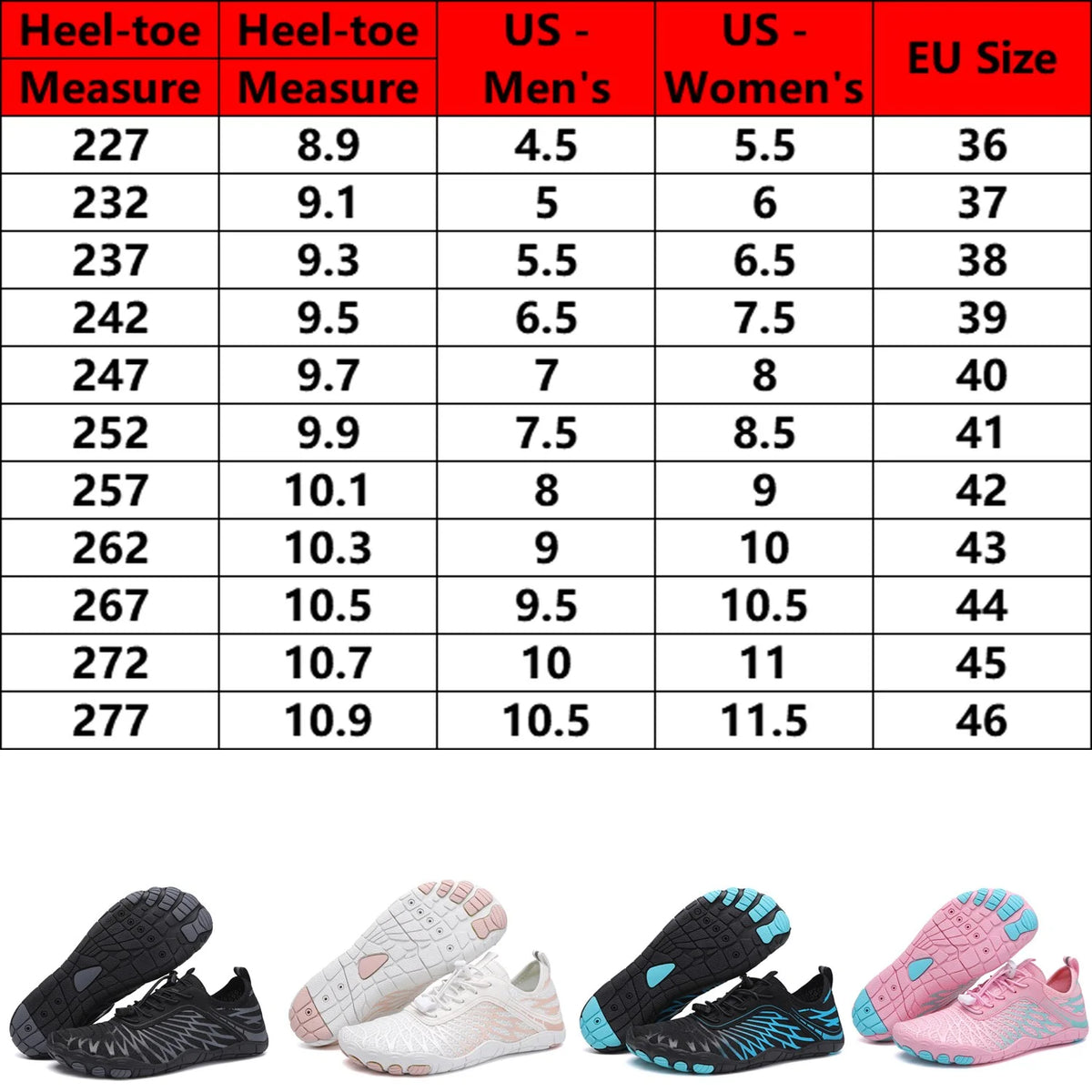 Water Shoes Breathable Non-Slip Wide Toe Box W611