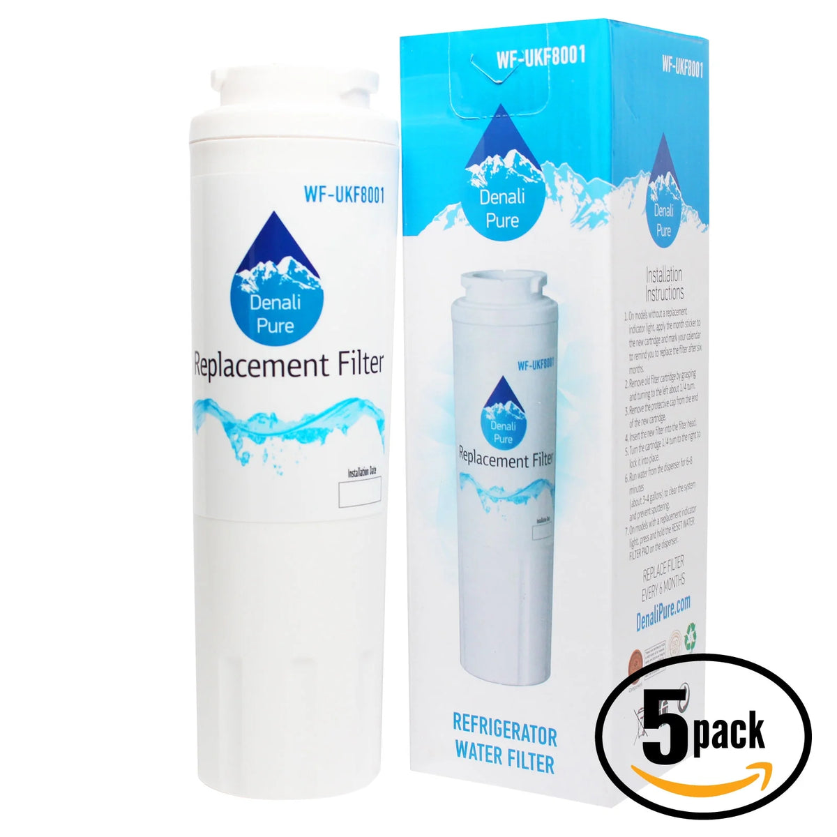 5-Pack Replacement Refrigerator Water Filter Cartridge F96887