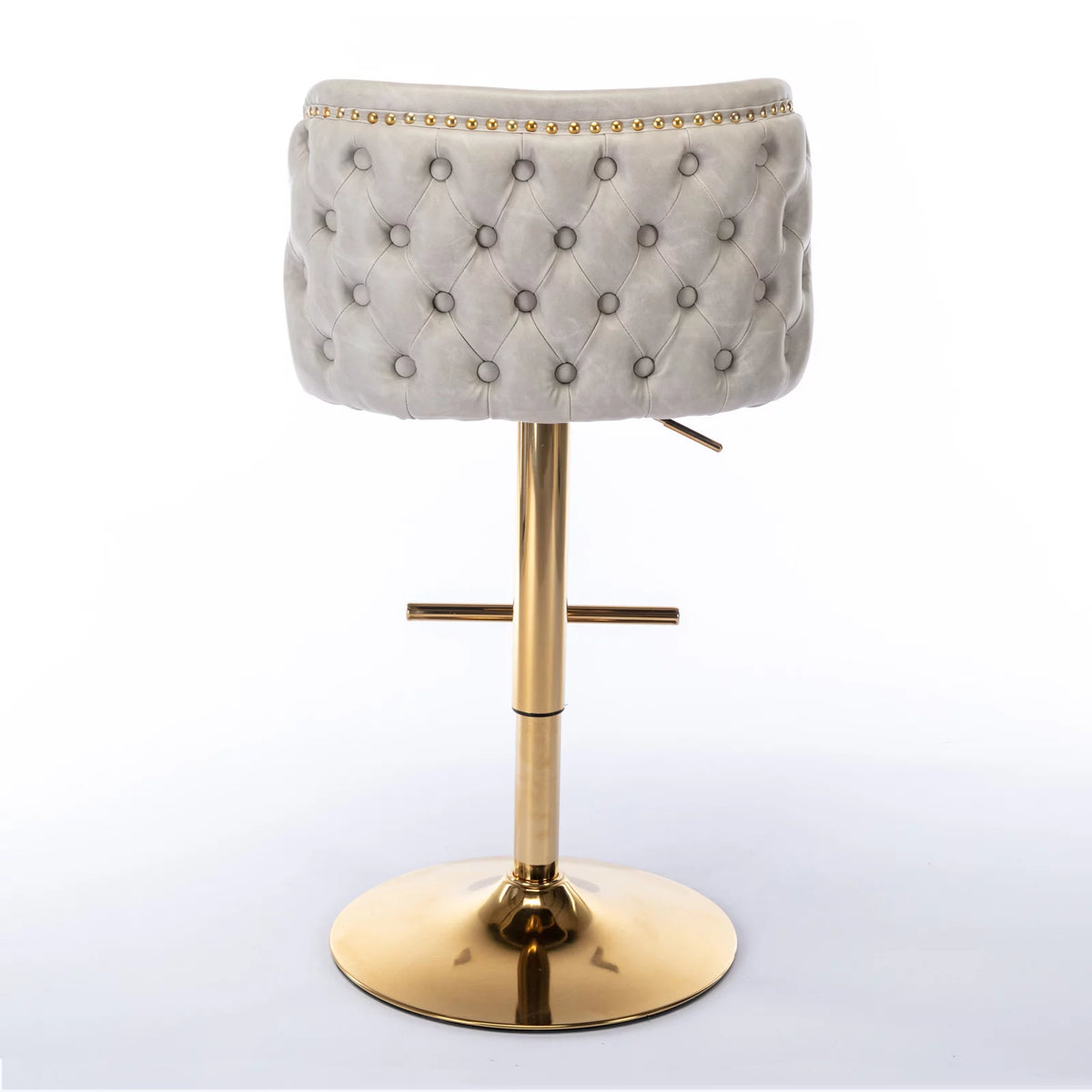 Beige Upholstered Bar Stools Set of 2 W854