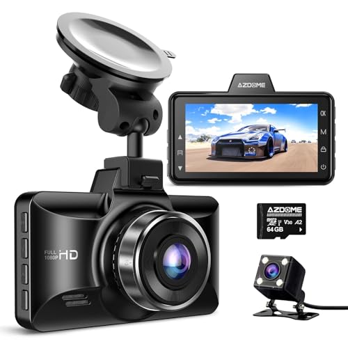 Dual Dash Cam Front and Rear with 64GB Card K755