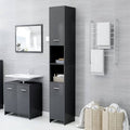 Gray Chipboard Bathroom Cabinet C252