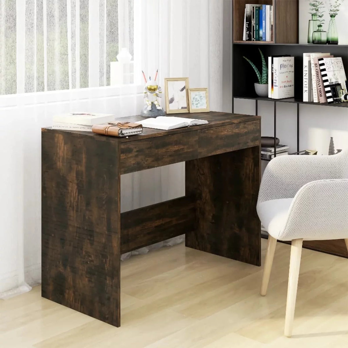 Smoked Oak Engineered Wood Desk H922987
