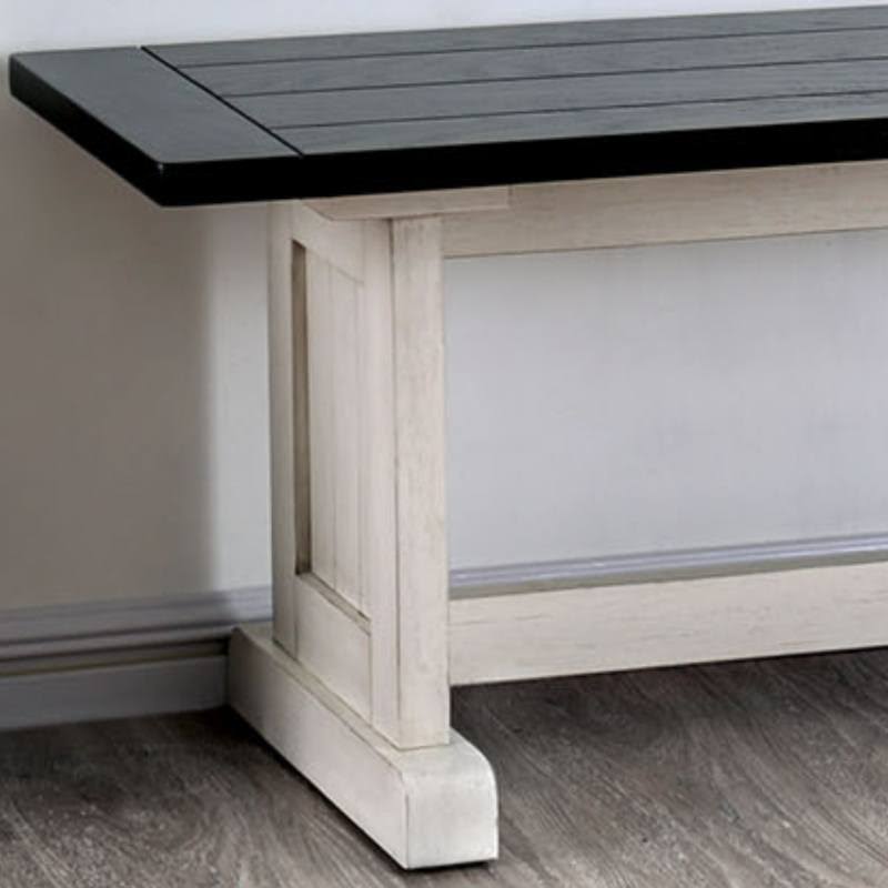 Espresso White Bench I317