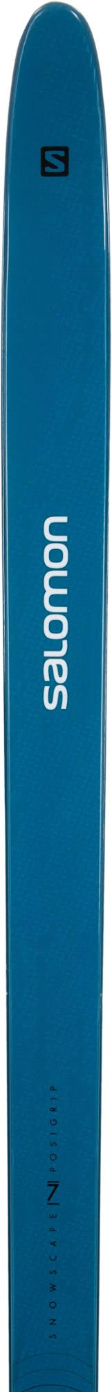 Black/Blue Cross-Country Skis with Bindings H697