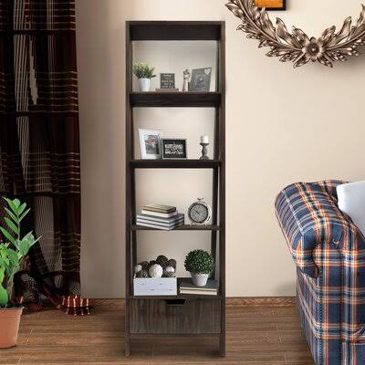 4 Shelf Wooden Ladder Bookcase D497