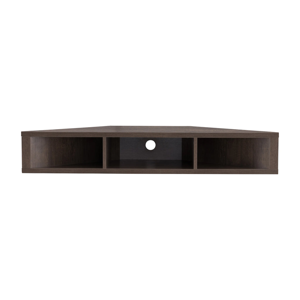 46" Walnut Oak 3-Shelf Floating TV Stand F925225