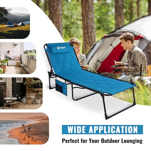 Oversized Padded Foldable Chaise Lounge with Cushion C2892