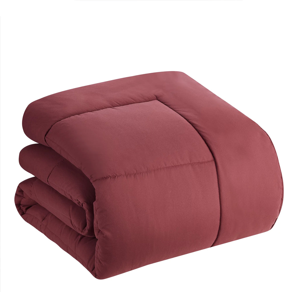 Burgundy 7-piece Queen Bed in a Bag Comforter Set I82056