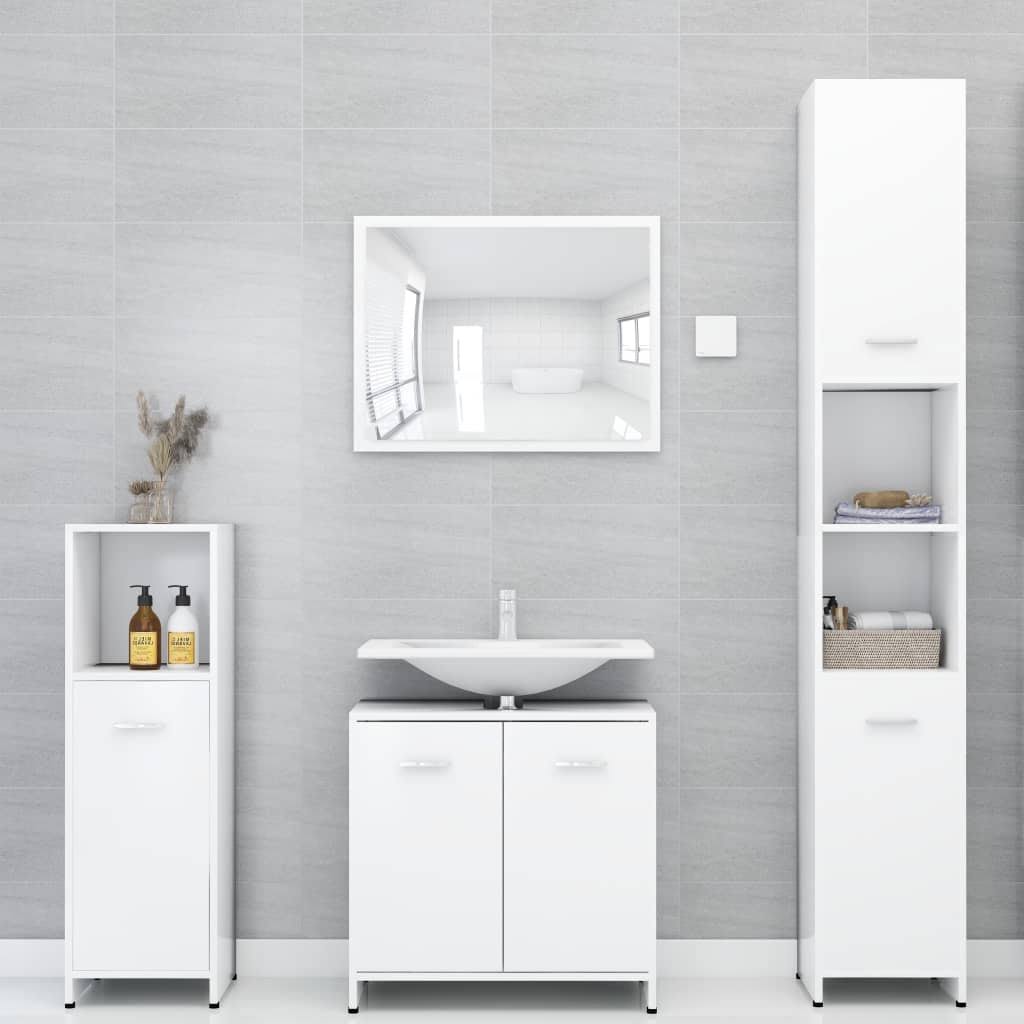 Gray Chipboard Bathroom Cabinet C252