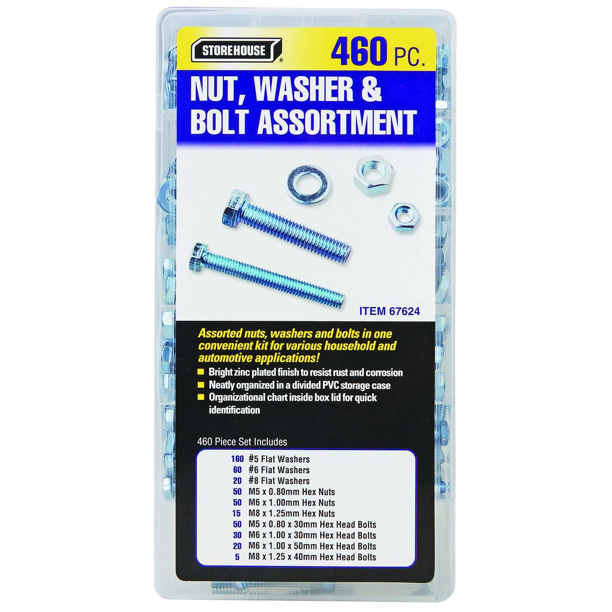 460 Piece Nut and Washer Assortment M115