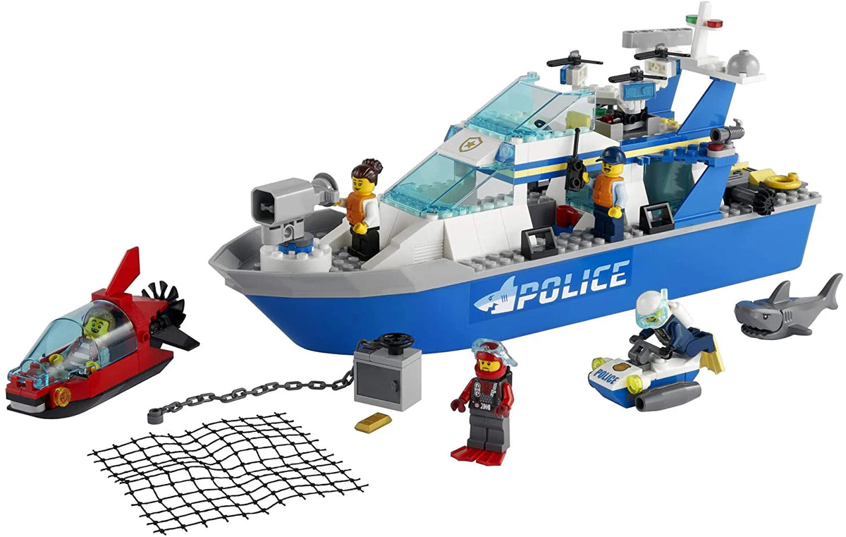 Police Patrol Boat Building Kit 276 Pieces K695058