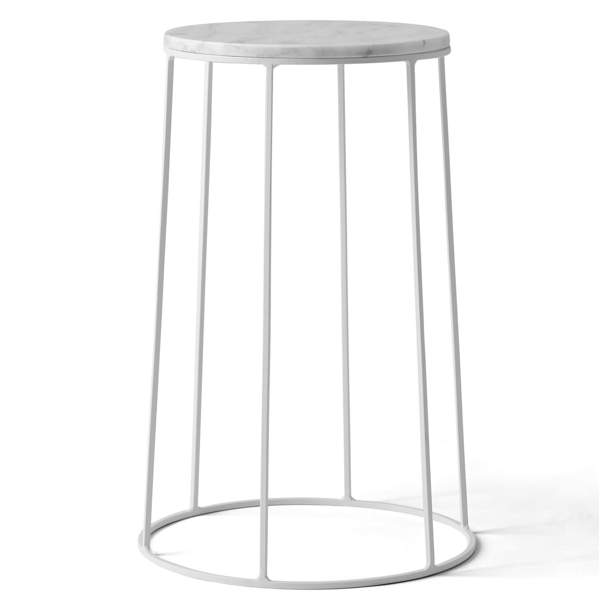 White Marble Top Wire Menu J91022