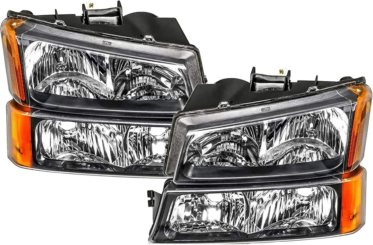 Black Housing Headlight Assembly Pack of 2 W92289