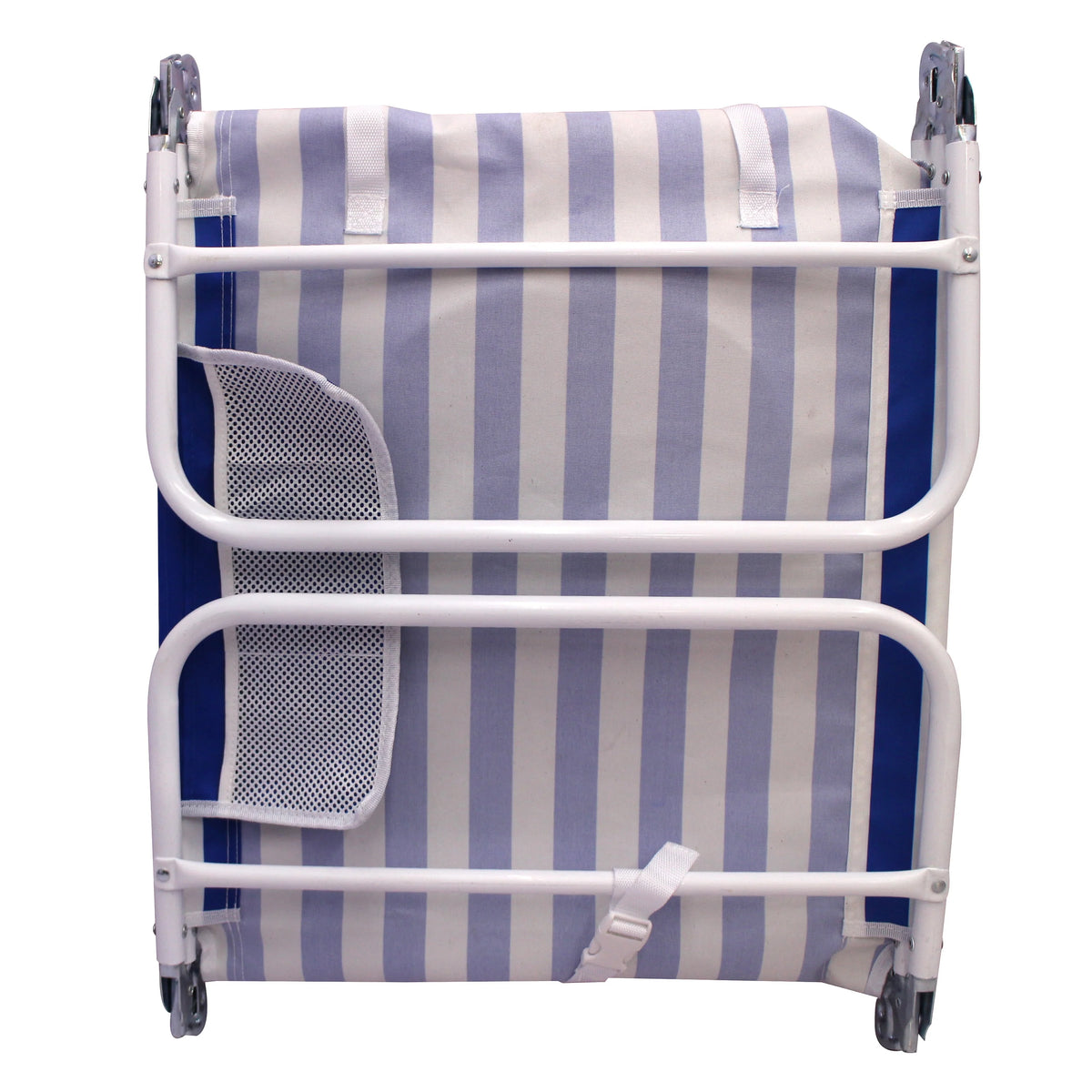 Blue & White Stripe Folding Beach Lounger V462