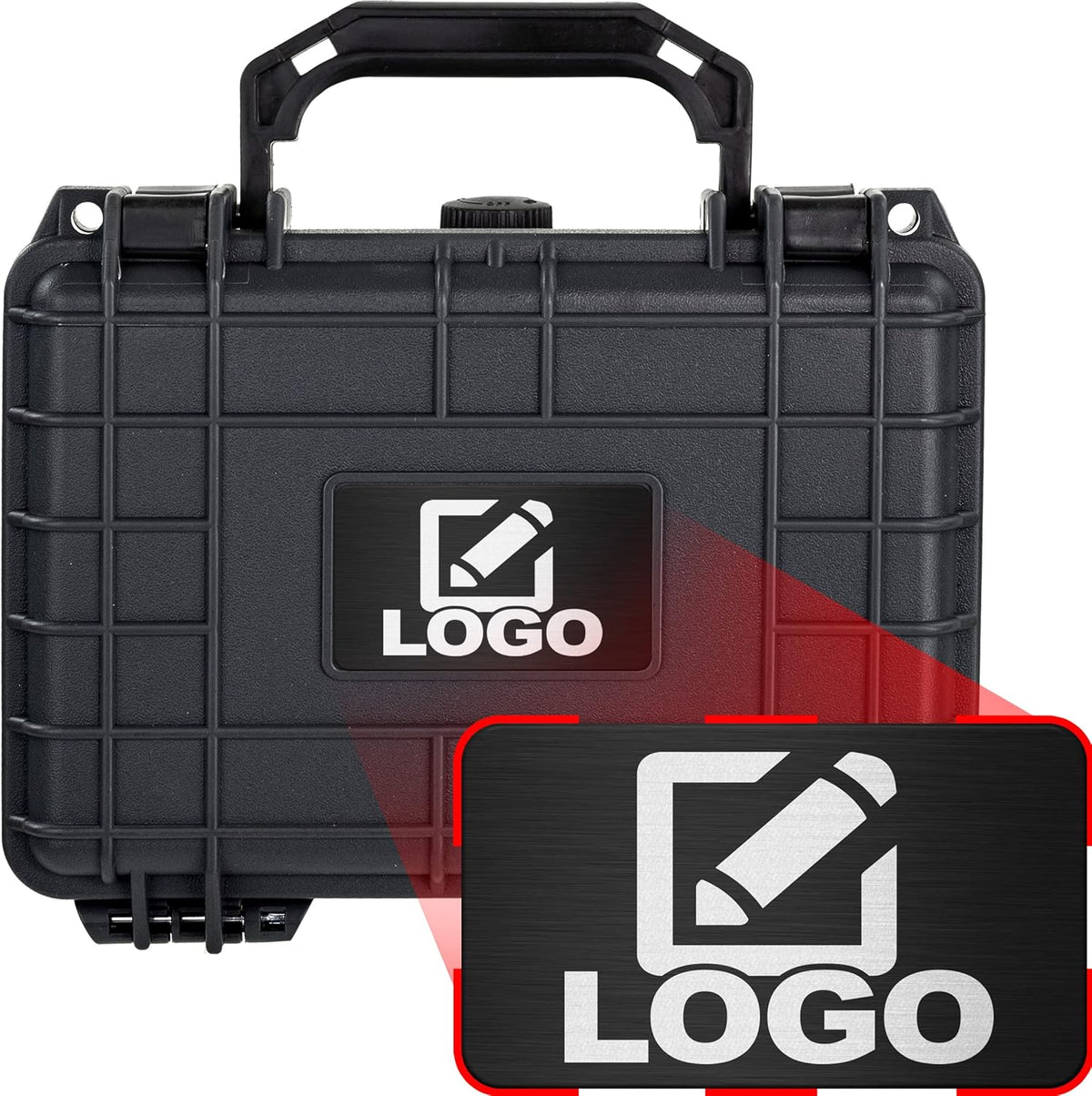 Hard Case Water & Shock Proof with Foam 8.12 inch 6.56 inch 3.56 inch Black J2073